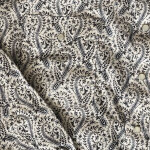 Panhandle Rough Stock Western Style Black & Blue Paisley Long Sleeve Shirt with